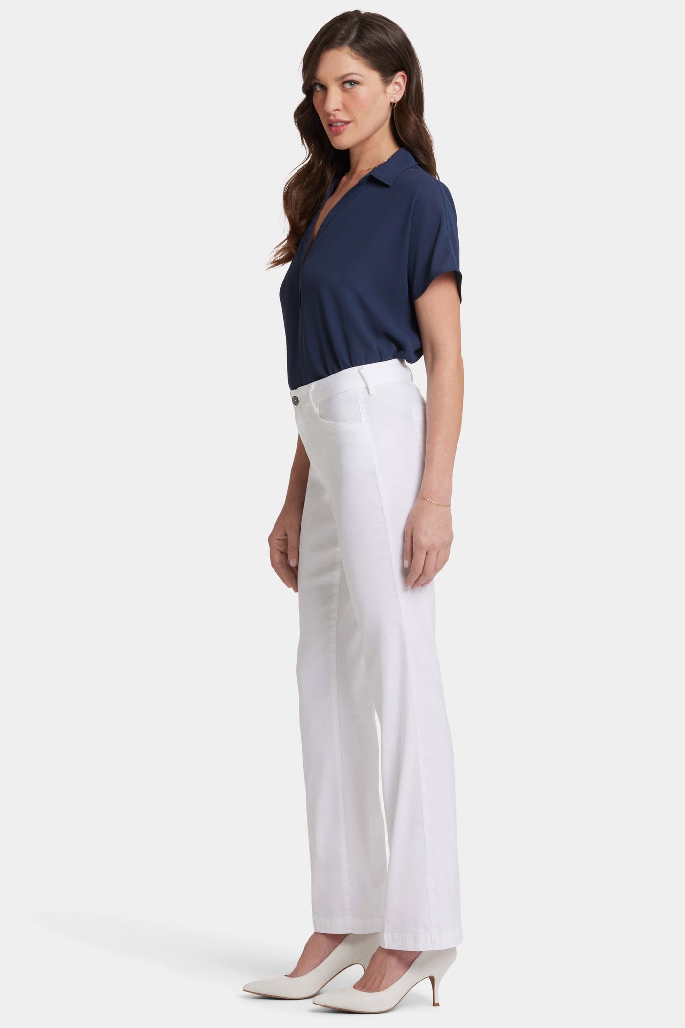 Trouser Pants In Petite - Optic White - tailored trousers