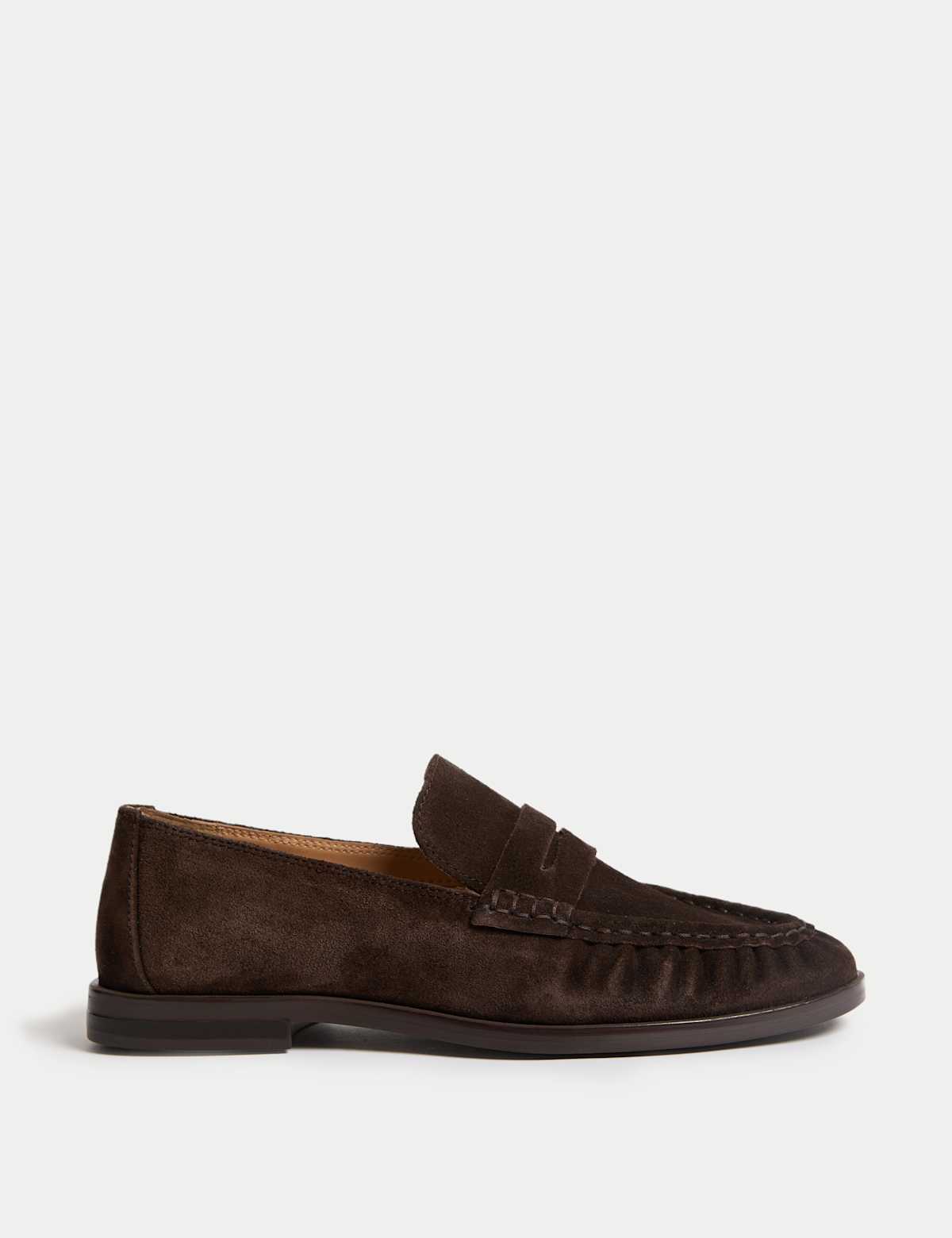 Women's Suede Loafers - Chocolate | SAVINTARI