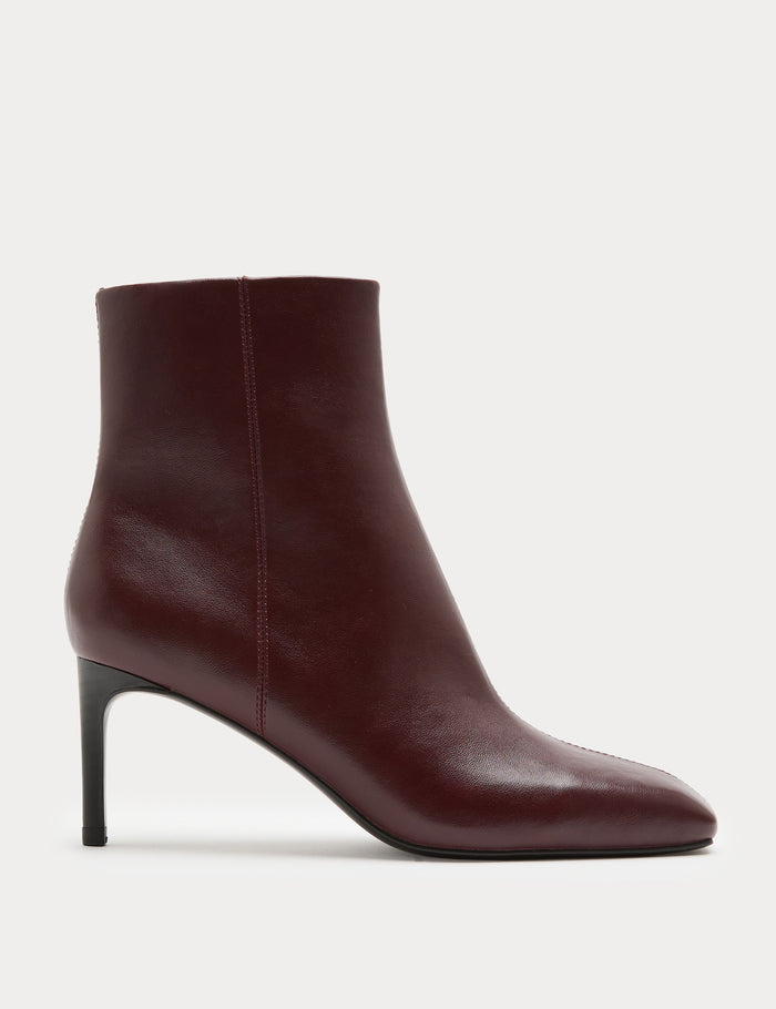 Heeled Boots · Burgundy