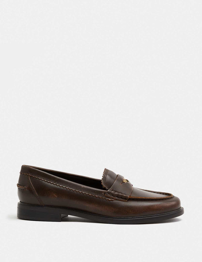 Chestnut Penny Loafers