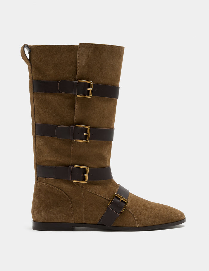 Suede Boots · Khaki