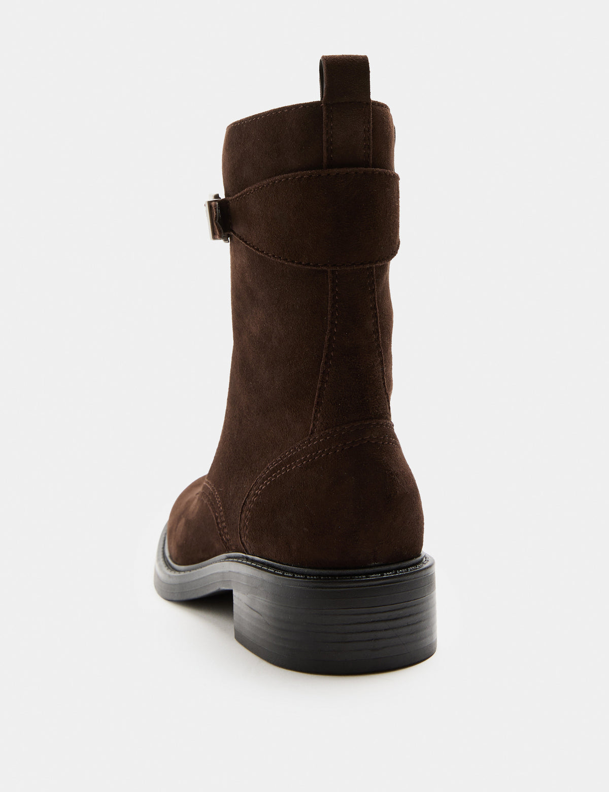 Women's Suede Boots in Brown view 3 | suede boots | SAVINTARI