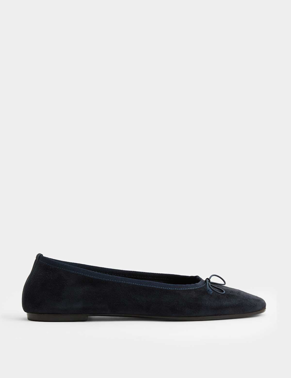 Women's Suede Bow Flat Round Toe Ballet Pumps - Cherry Red | ballet flats | SAVINTARI
