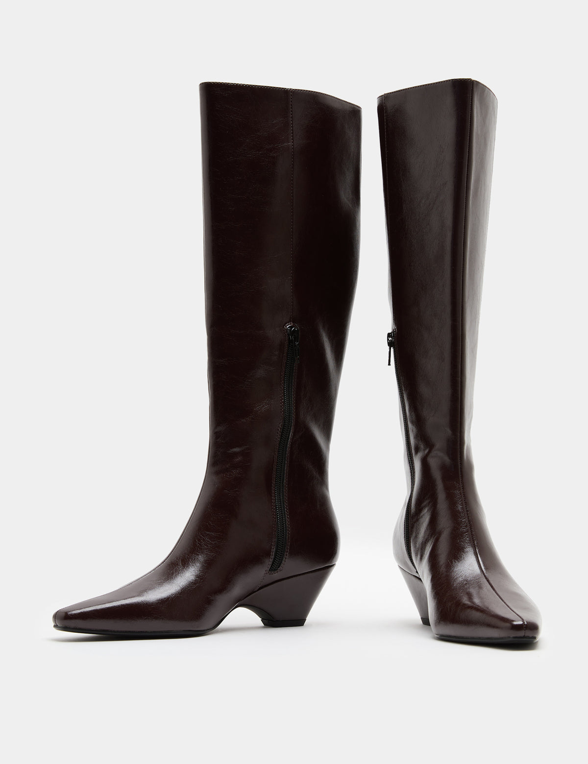 Women's Wedges in Burgundy view 2 | wedges | SAVINTARI