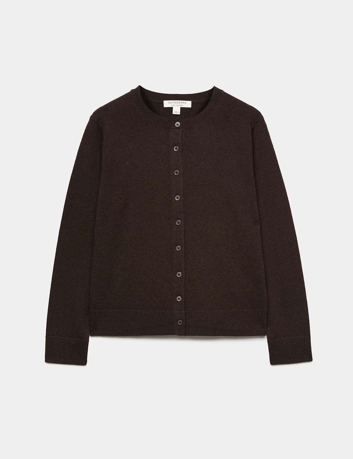 Women's Pure Cashmere Crew Neck Button Front Cardigan - Midnight Navy | cardigan | SAVINTARI