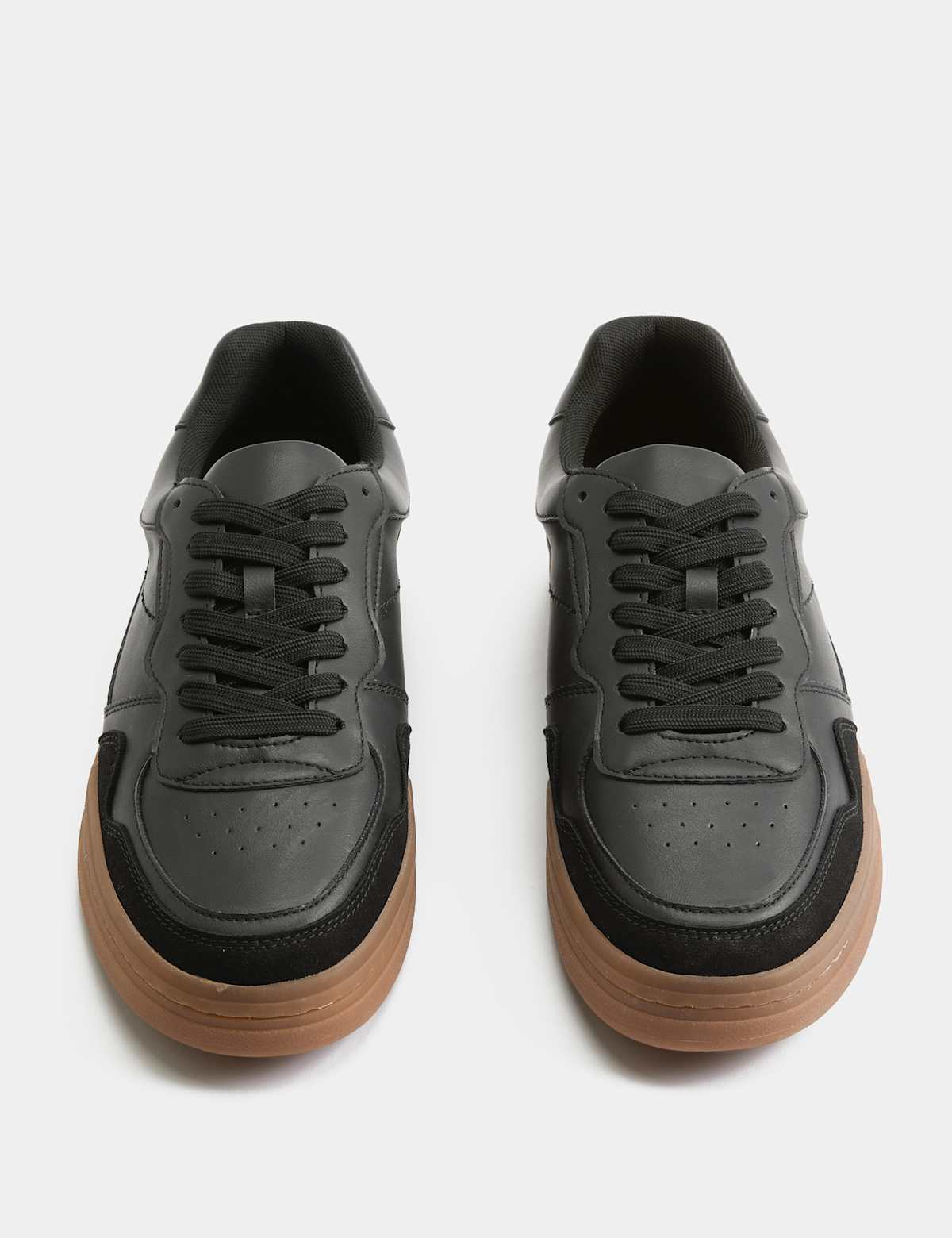 Men's Lace Up Club Trainers - White Mix | mens trainers | SAVINTARI