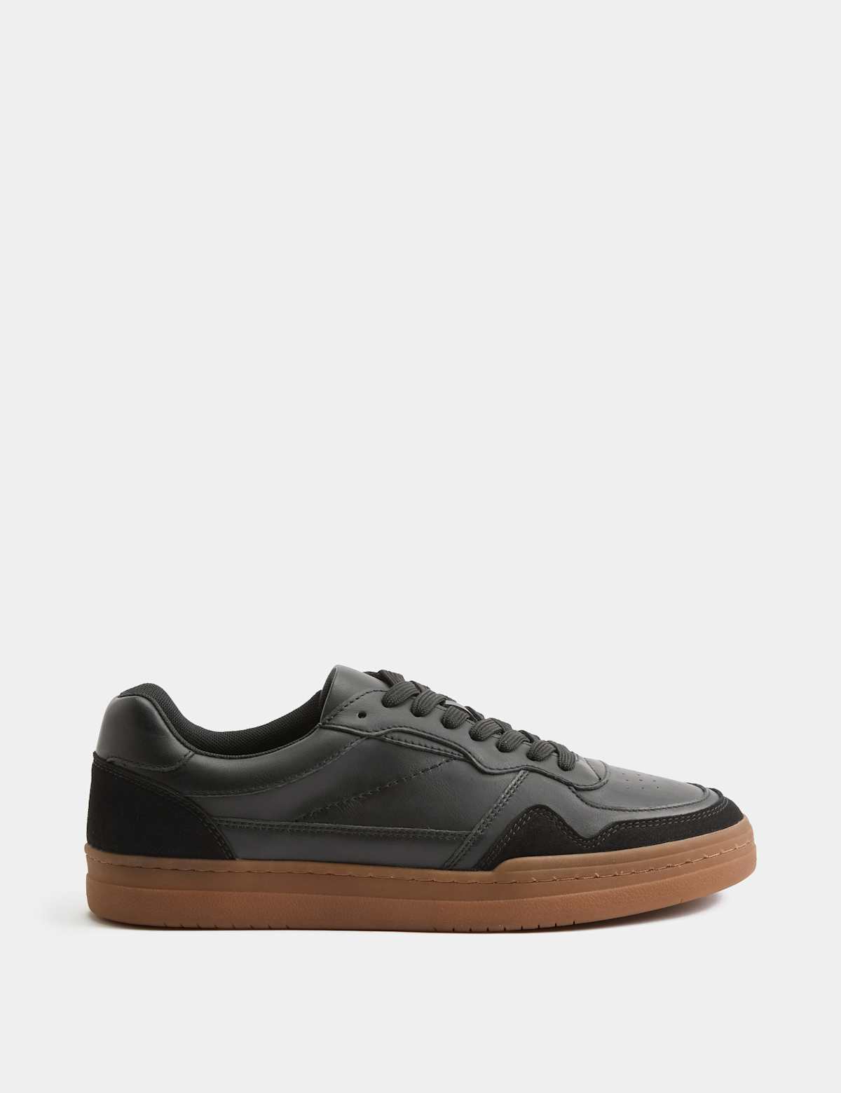 Men's Lace Up Club Trainers - White Mix | mens trainers | SAVINTARI