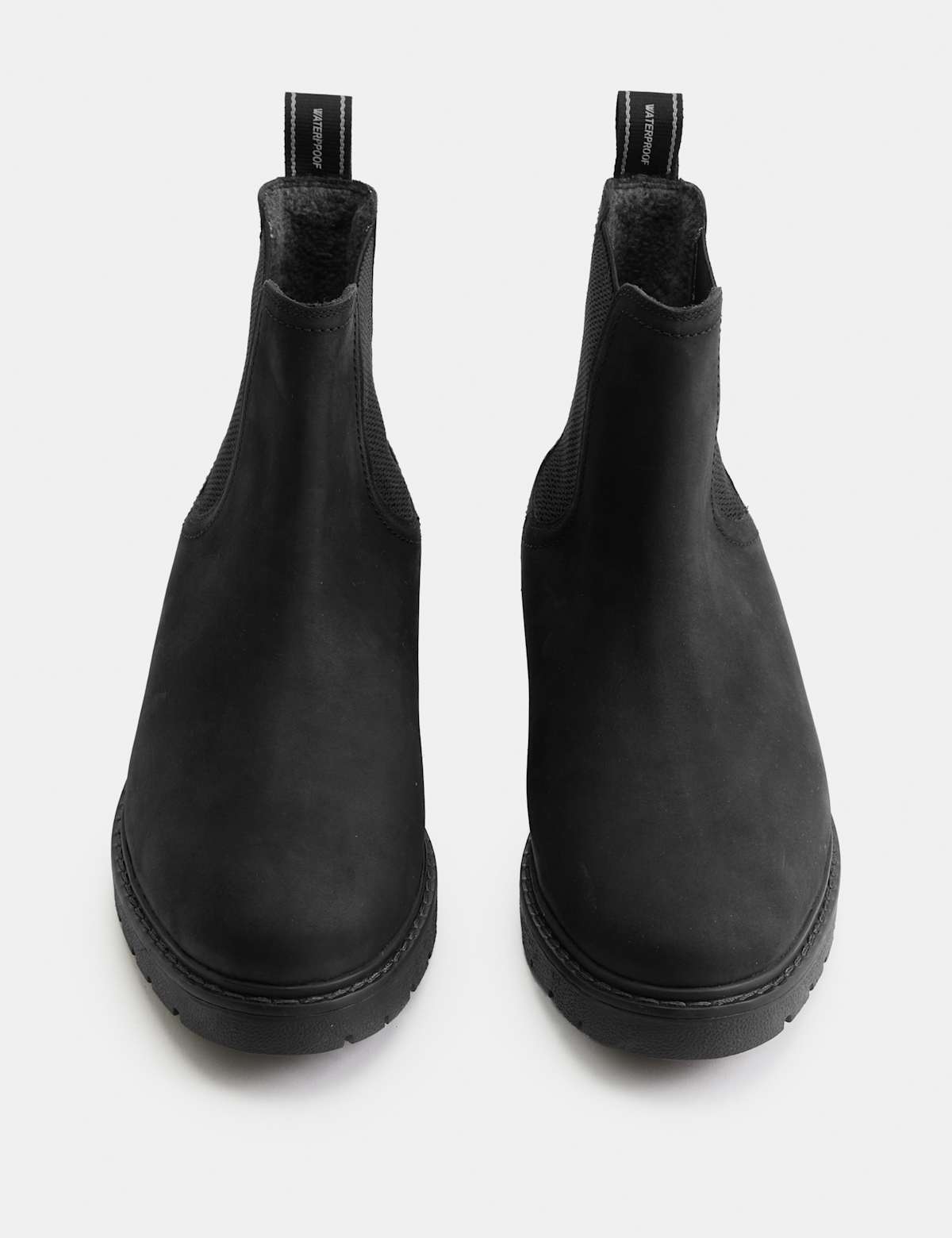 Men's Nubuck Waterproof Chelsea Boots - Dark Brown | SAVINTARI