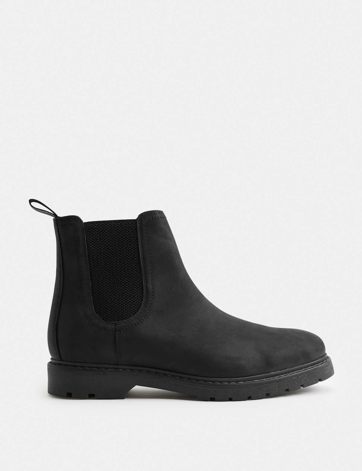 Men's Nubuck Waterproof Chelsea Boots - Dark Brown | SAVINTARI