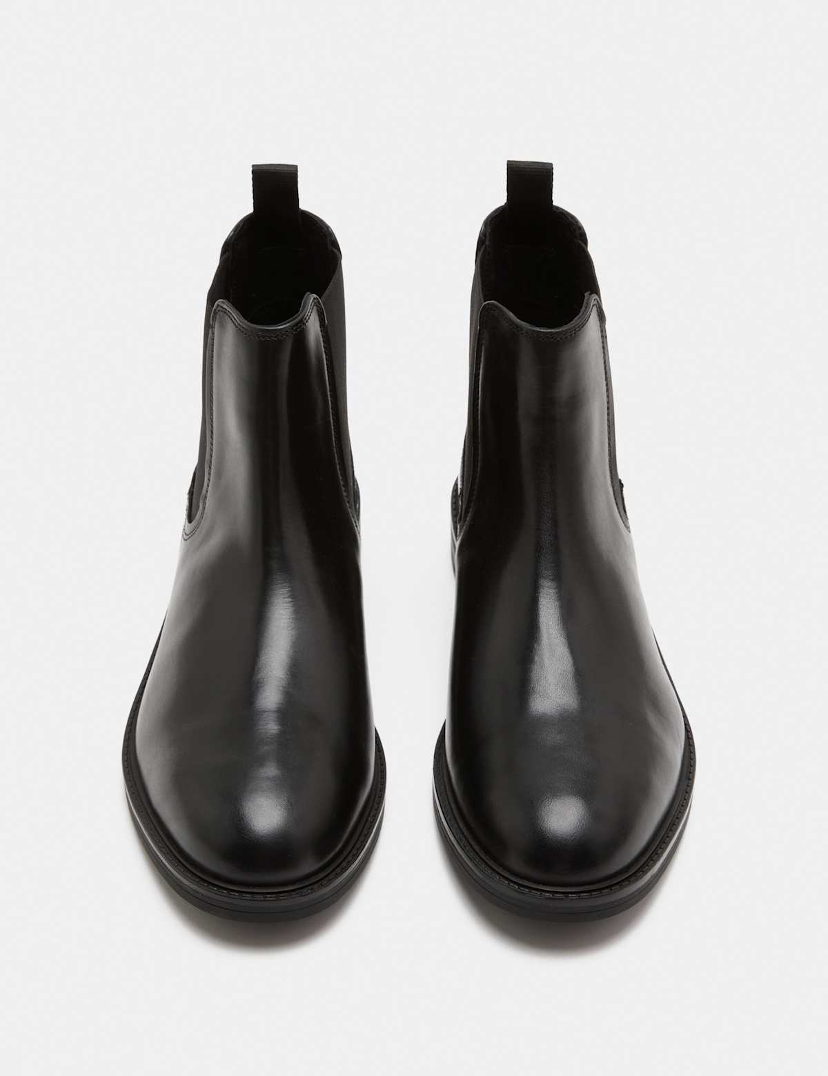 Men's Leather Chelsea Boots - Dark Brown | SAVINTARI