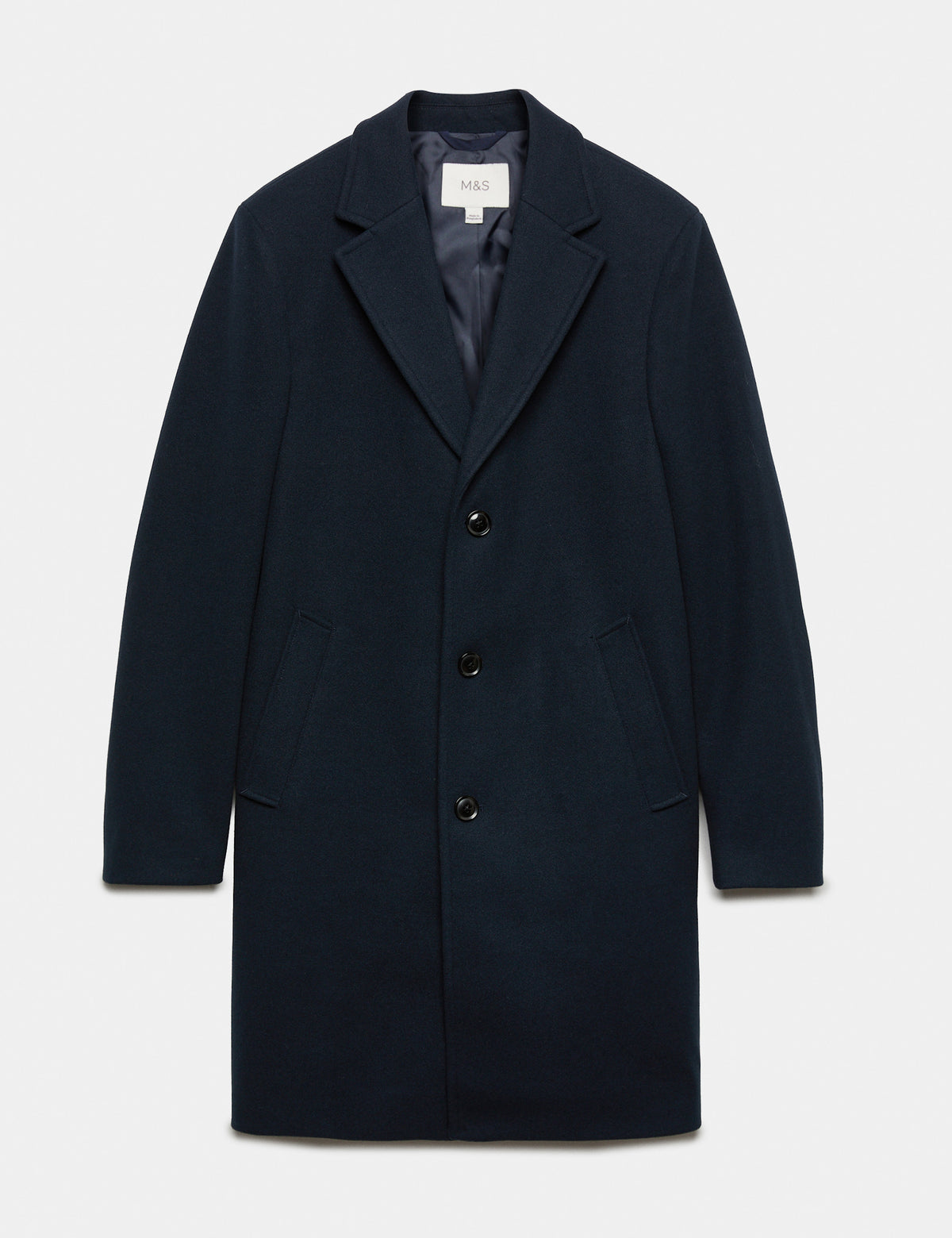 Men's Overcoat in Navy | mens overcoat | SAVINTARI