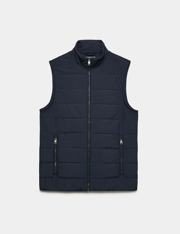 Regular Fit Cotton Rich Hybrid Gilet · Dark Navy