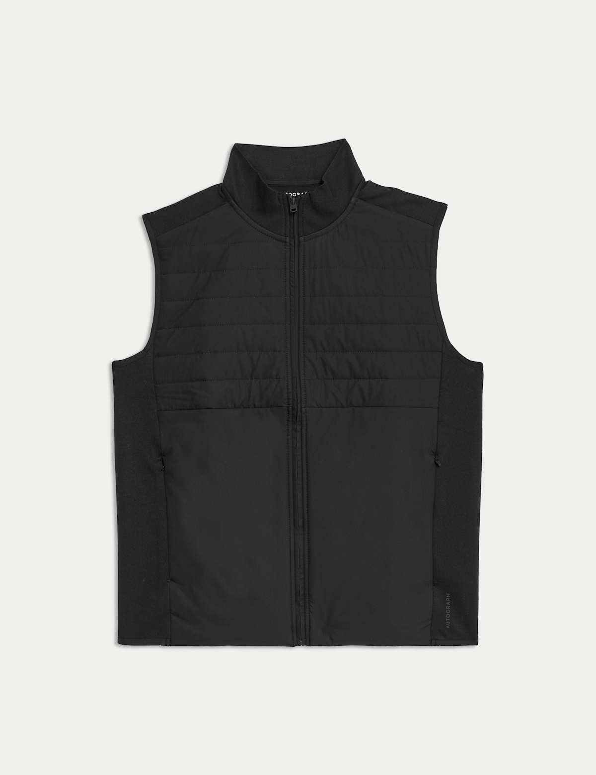 Women's Funnel Neck Quilted Gilet - Silver Grey | gilet | SAVINTARI