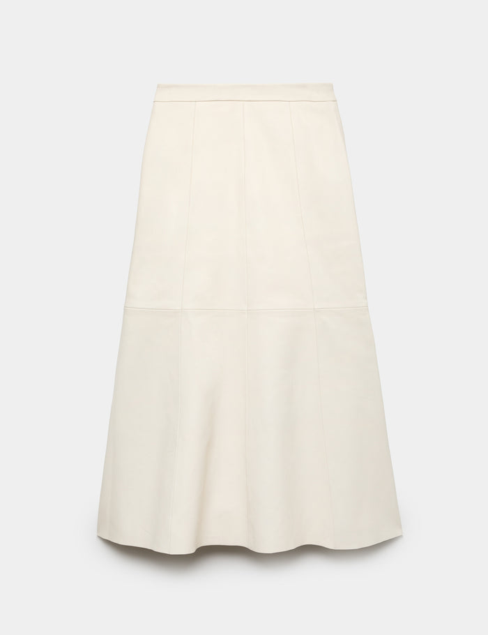 Leather Skirt · Ivory