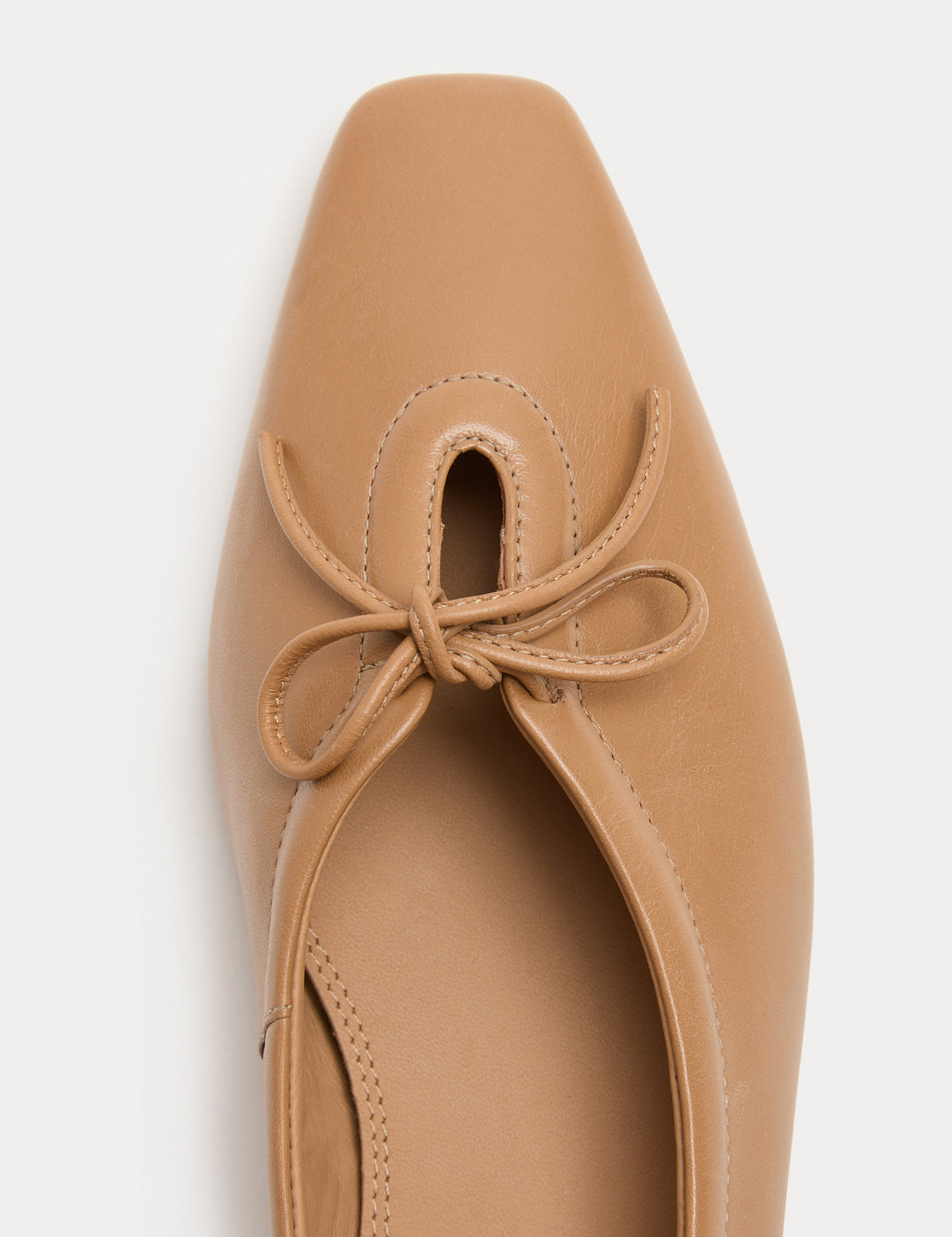 Women's Ballet Flats in Camel view 3 | ballet flats | SAVINTARI