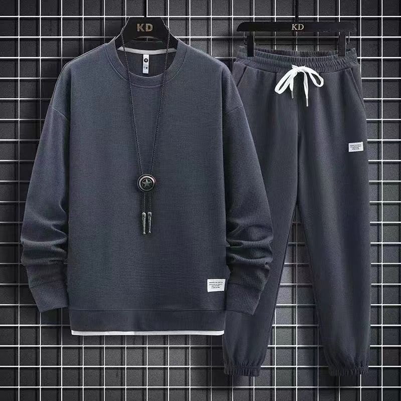 Men's PURE COTTON LEISURE SWEATSHIRT SET（50 - COFFEE | SAVINTARI