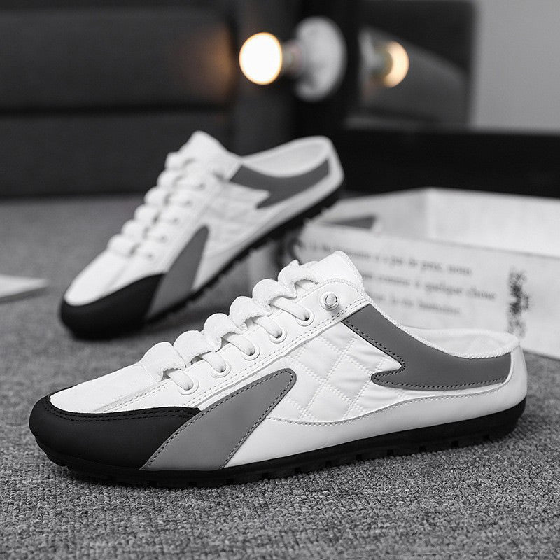 Men's Pousbo® Backless Sneakers（50 - White | SAVINTARI