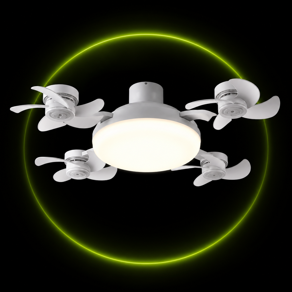 SAVINTARI 4-Blade E27 drone ceiling fan light