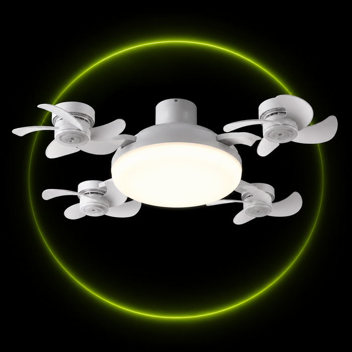 4-Blade E27 Ceiling Fan Light
