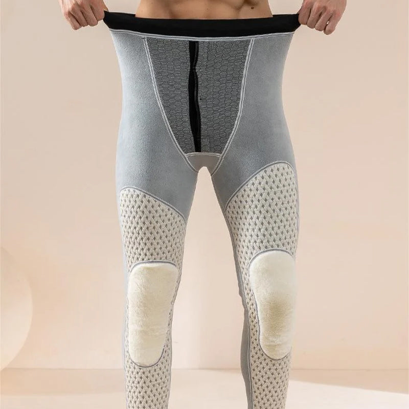 Men's Graphene Heating Knee Pads Warm Pants - Black | SAVINTARI