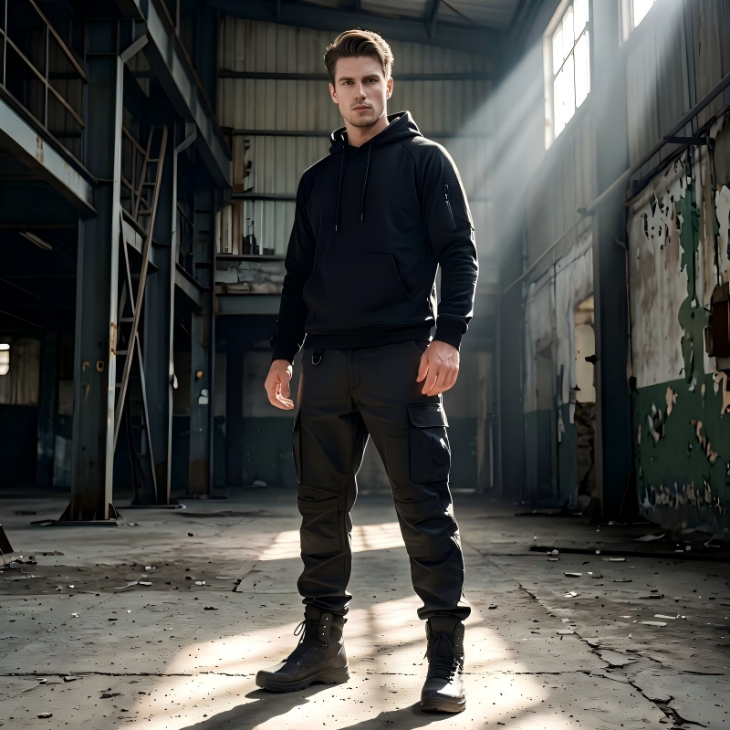 Men's Classic Cargo Pants Durable, Multi-Pocket, Straight-Leg ️ - Black | SAVINTARI