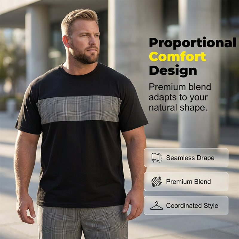 Men's Summer Casual Outfit Set Relaxed Fit, Advanced Airflow, Urban Style - Black | SAVINTARI
