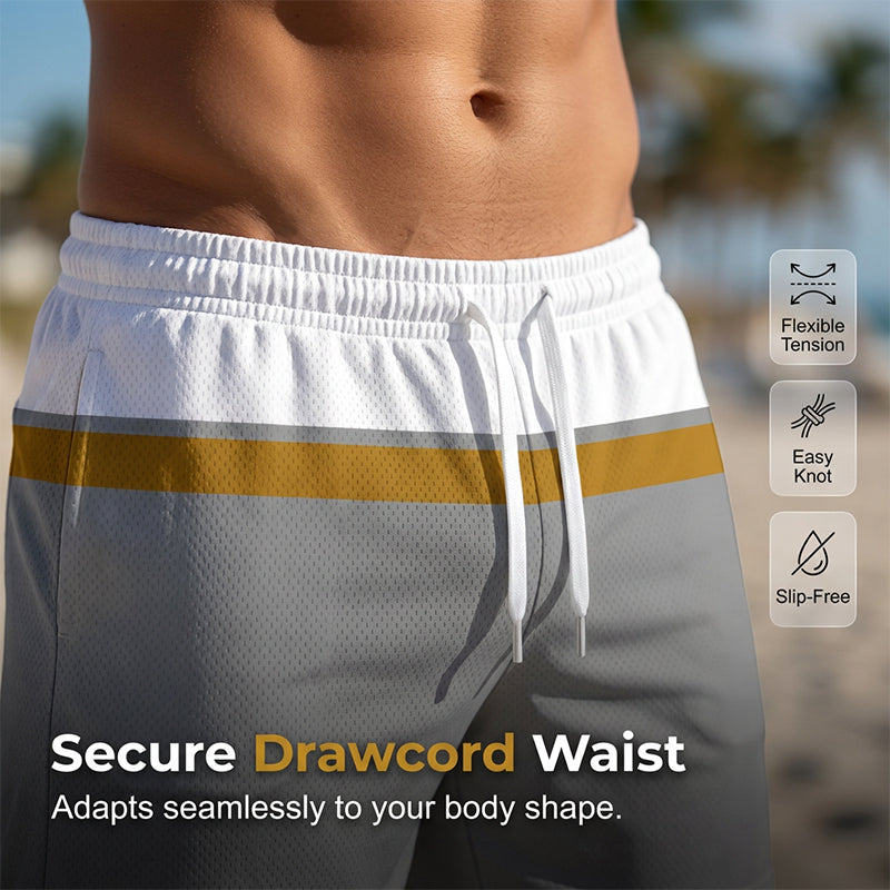 Men's Summer Color-Block Sportswear Set - S | SAVINTARI