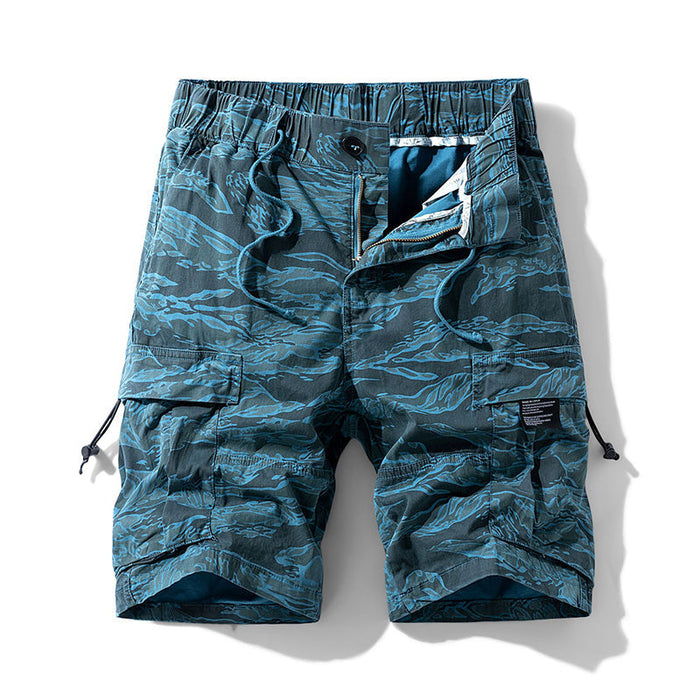 Men's Trendy Camouflage Cargo Shorts - Khaki | Smart Casual Trousers | SAVINTARI