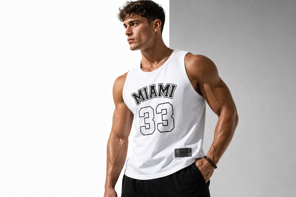 MIAMI 33 white tank - studio look